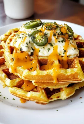Cheddar Jalapeño Cornbread Waffles