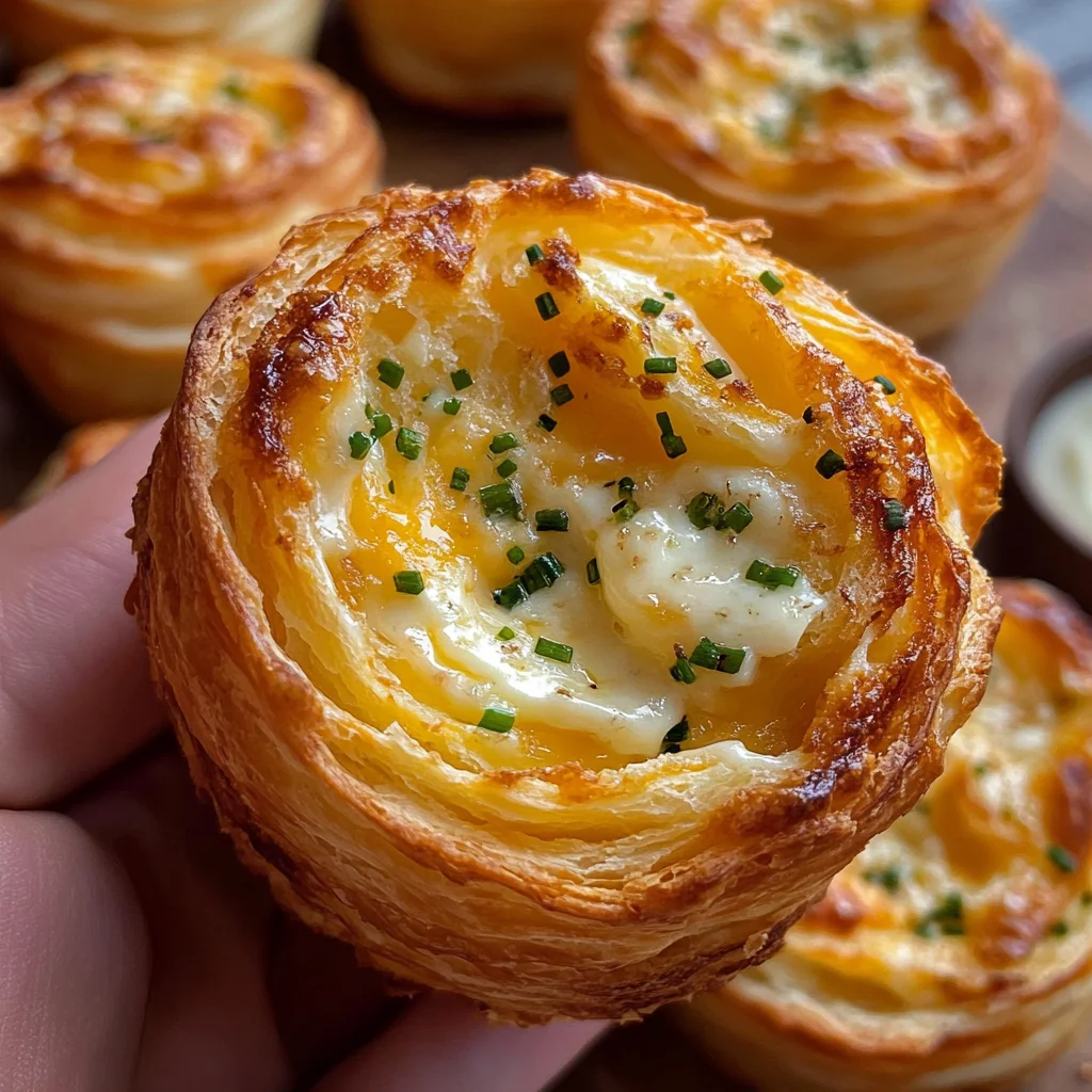 Cheesy Garlic Cruffin