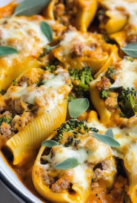 Cheesy Pumpkin and Spicy Sausage Stuffed Shells