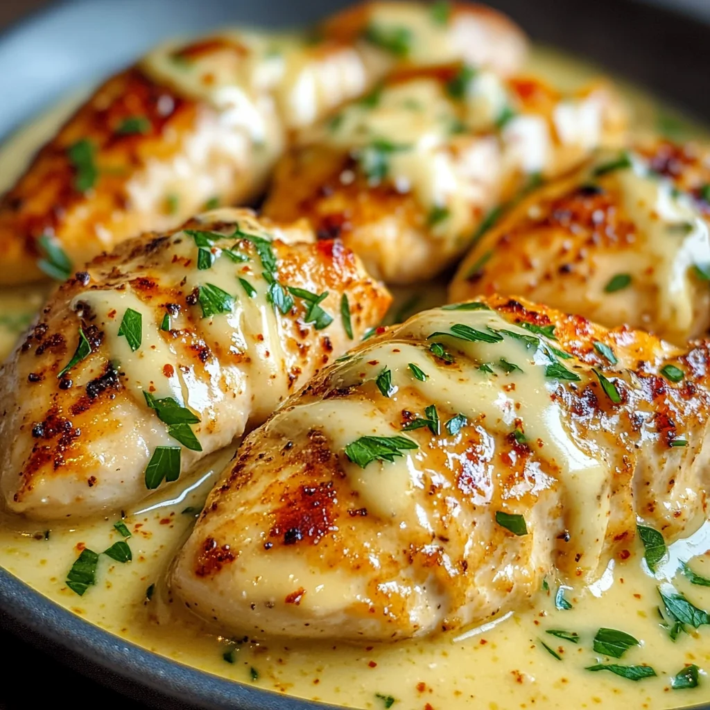 Chicken Fillet in Spicy, Creamy Garlic-Parmesan Sauce