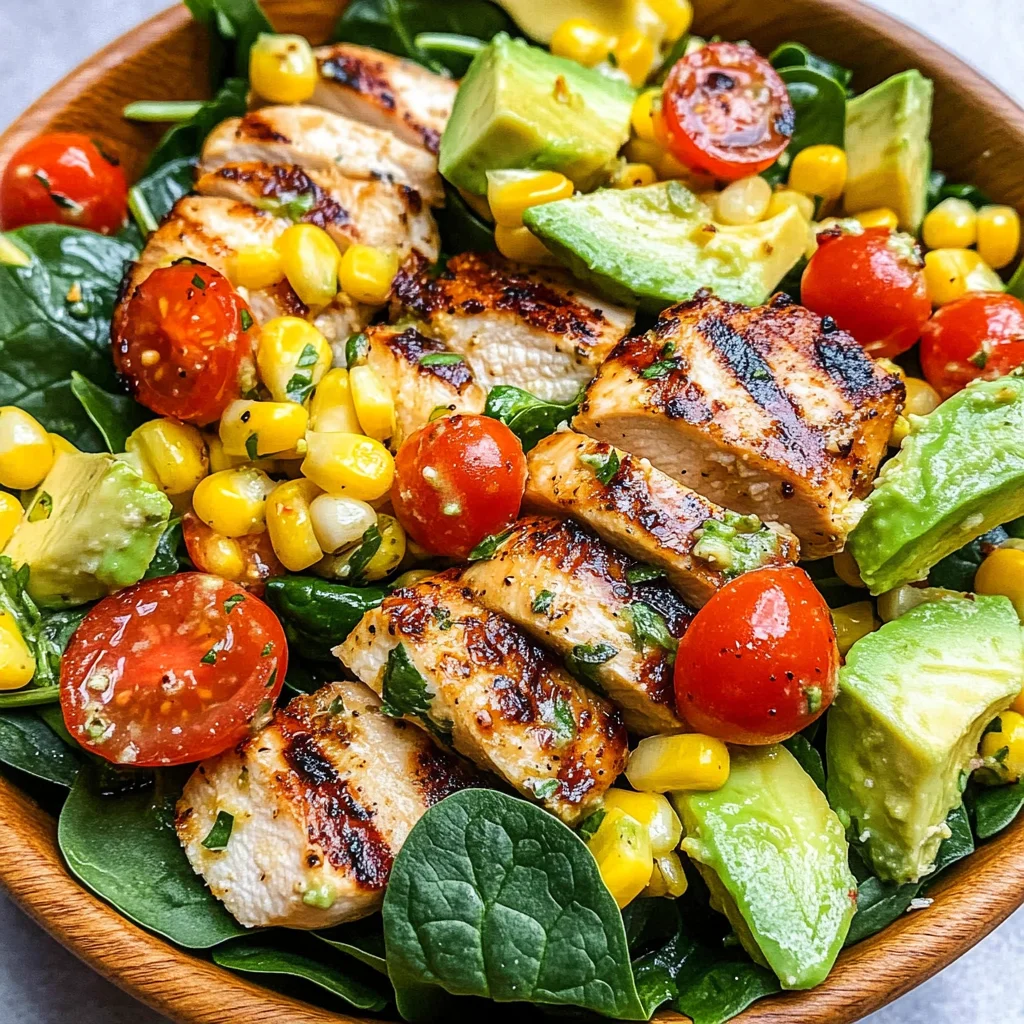 Cilantro Lime Grilled Chicken Salad