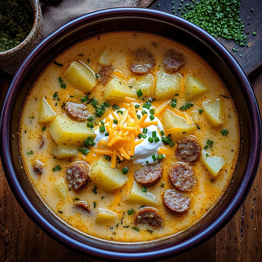 Classic beef Sausage Potato Soup