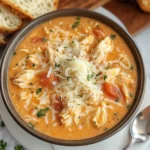 Crock Pot Creamy Chicken Parmesan Soup