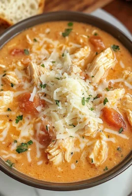 Crock Pot Creamy Chicken Parmesan Soup
