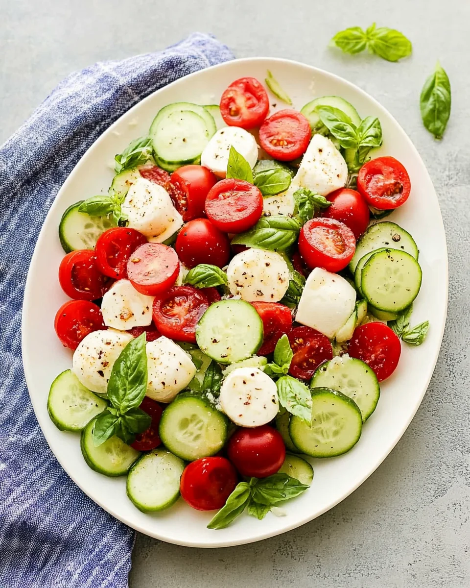 Cucumber Caprese Salad