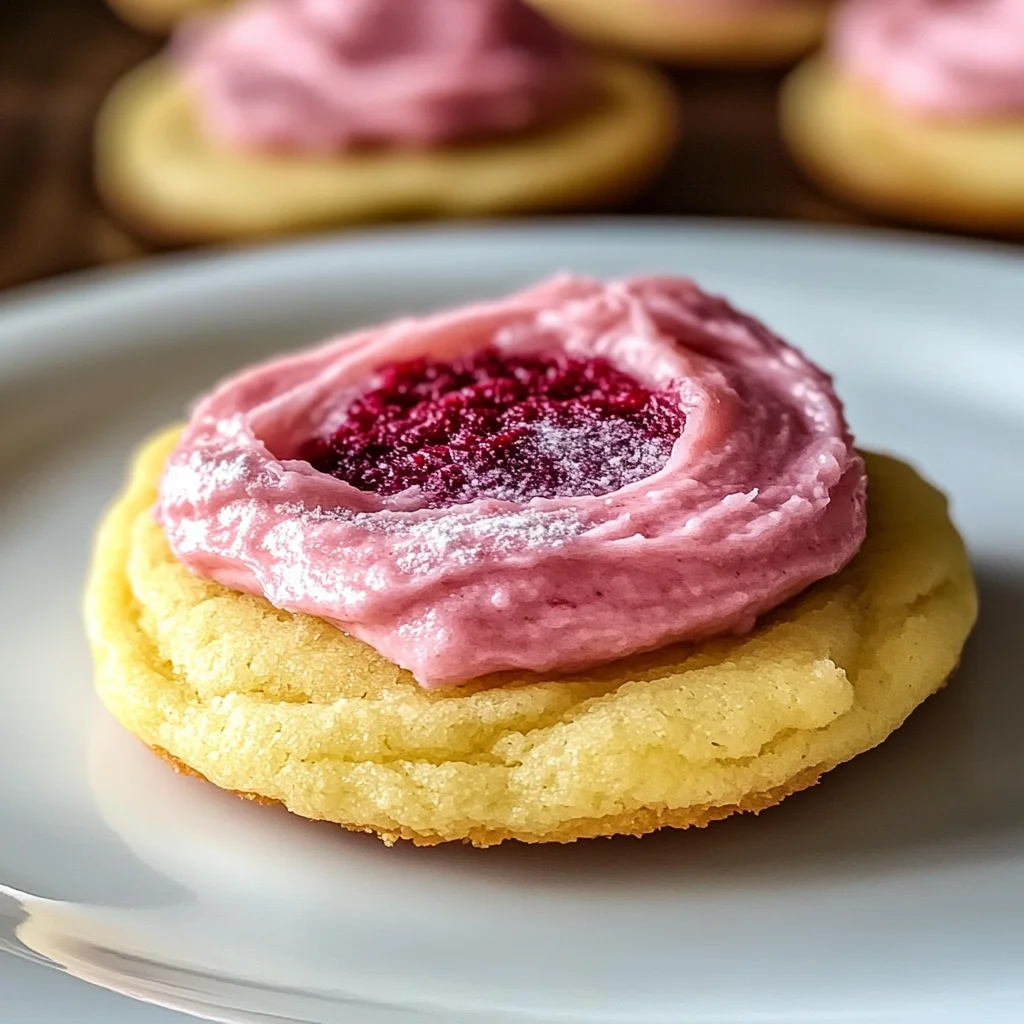 Easy Lemon Cookies Raspberry Frosting