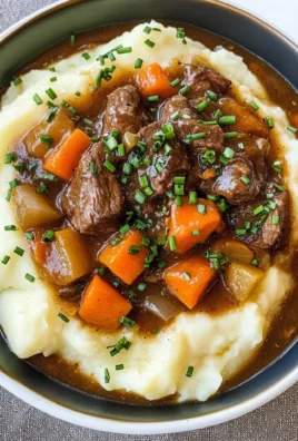 Fall Apple Cider Stew over Mashed Potatoes