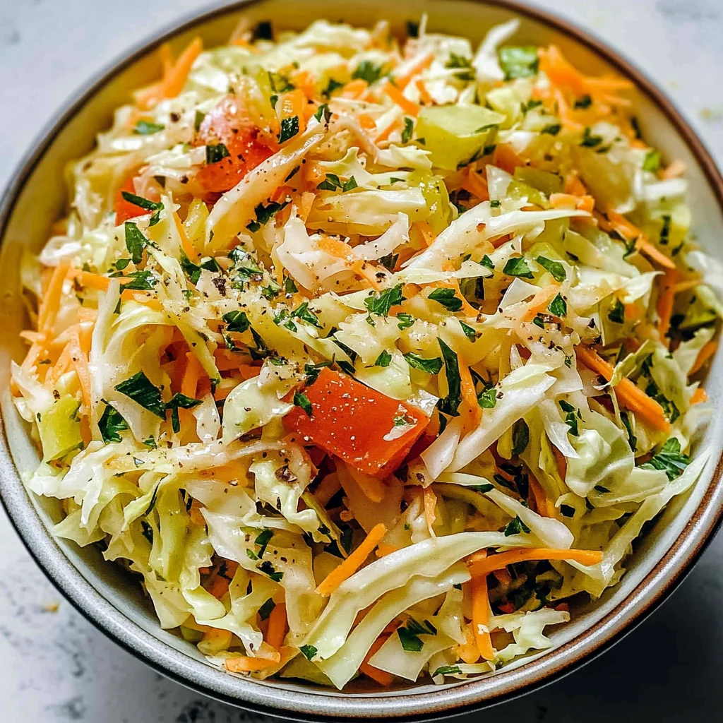 Greek Cabbage Salad - Lahanosalata (vinegar coleslaw)