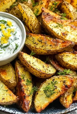 Greek Potato Wedges with Yogurt Sauce