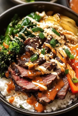 Korean BBQ Steak Rice Bowls with Spicy Cream Sauce: An Incredible Ultimate Recipe