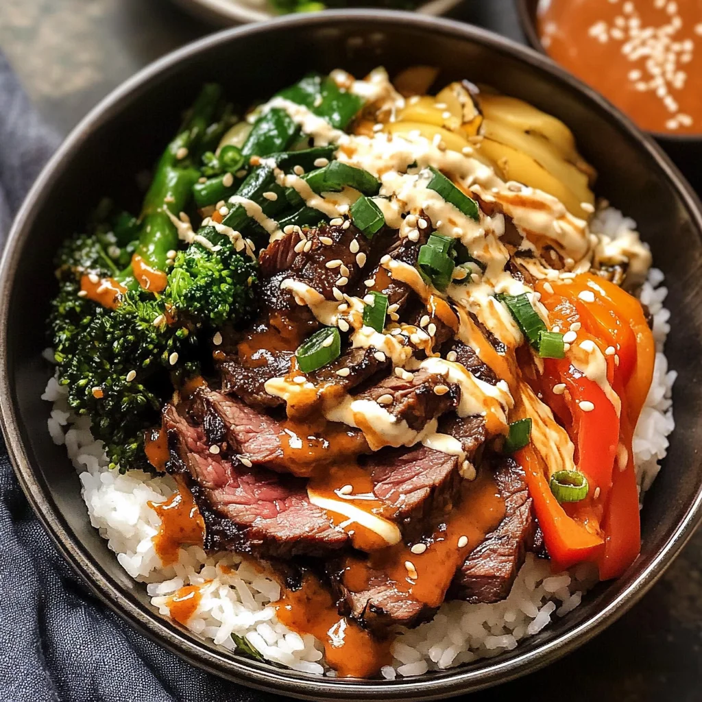 Korean BBQ Steak Rice Bowls with Spicy Cream Sauce: An Incredible Ultimate Recipe