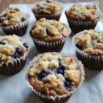 One-Bowl Blueberry Sourdough Muffins