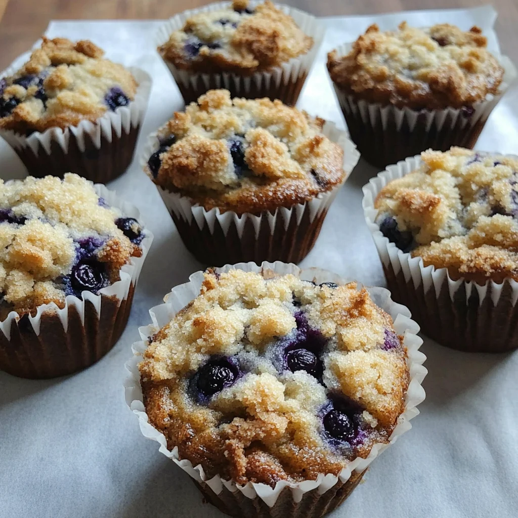 One-Bowl Blueberry Sourdough Muffins