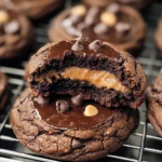 Peanut Butter Stuffed Chocolate Cookies