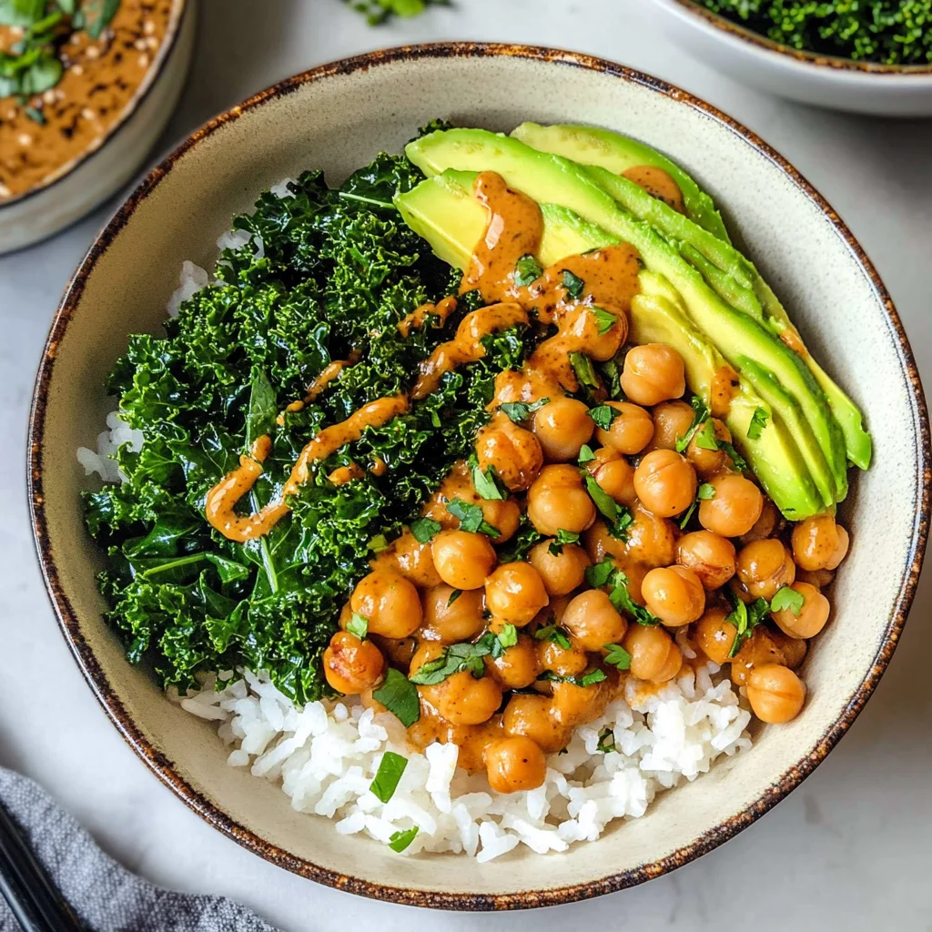 Peanut Chickpea Buddha Bowl
