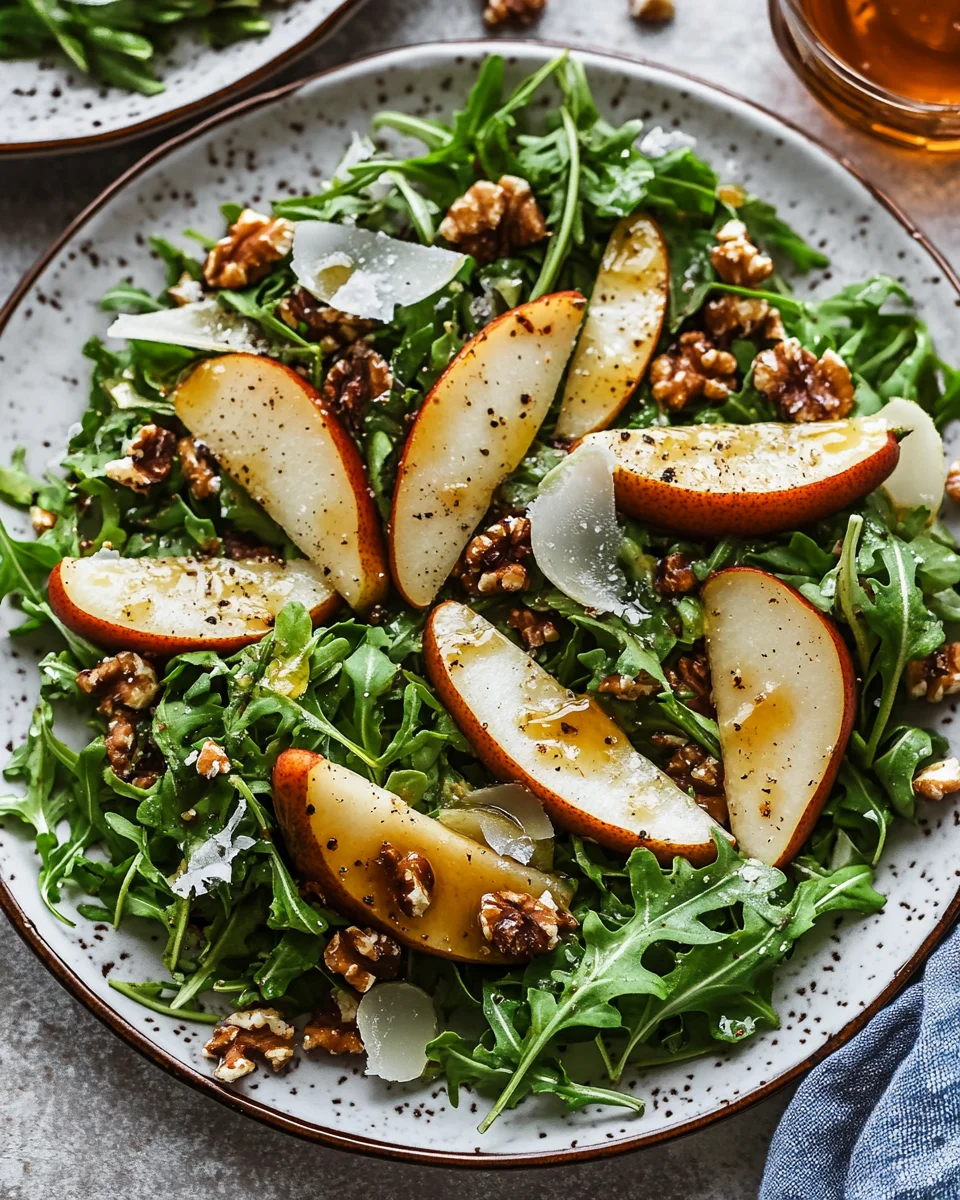 Pear and Arugula Salad with Honey Vinaigrette