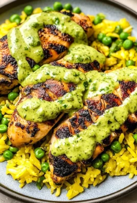 Peruvian Chicken and Rice with Green Sauce