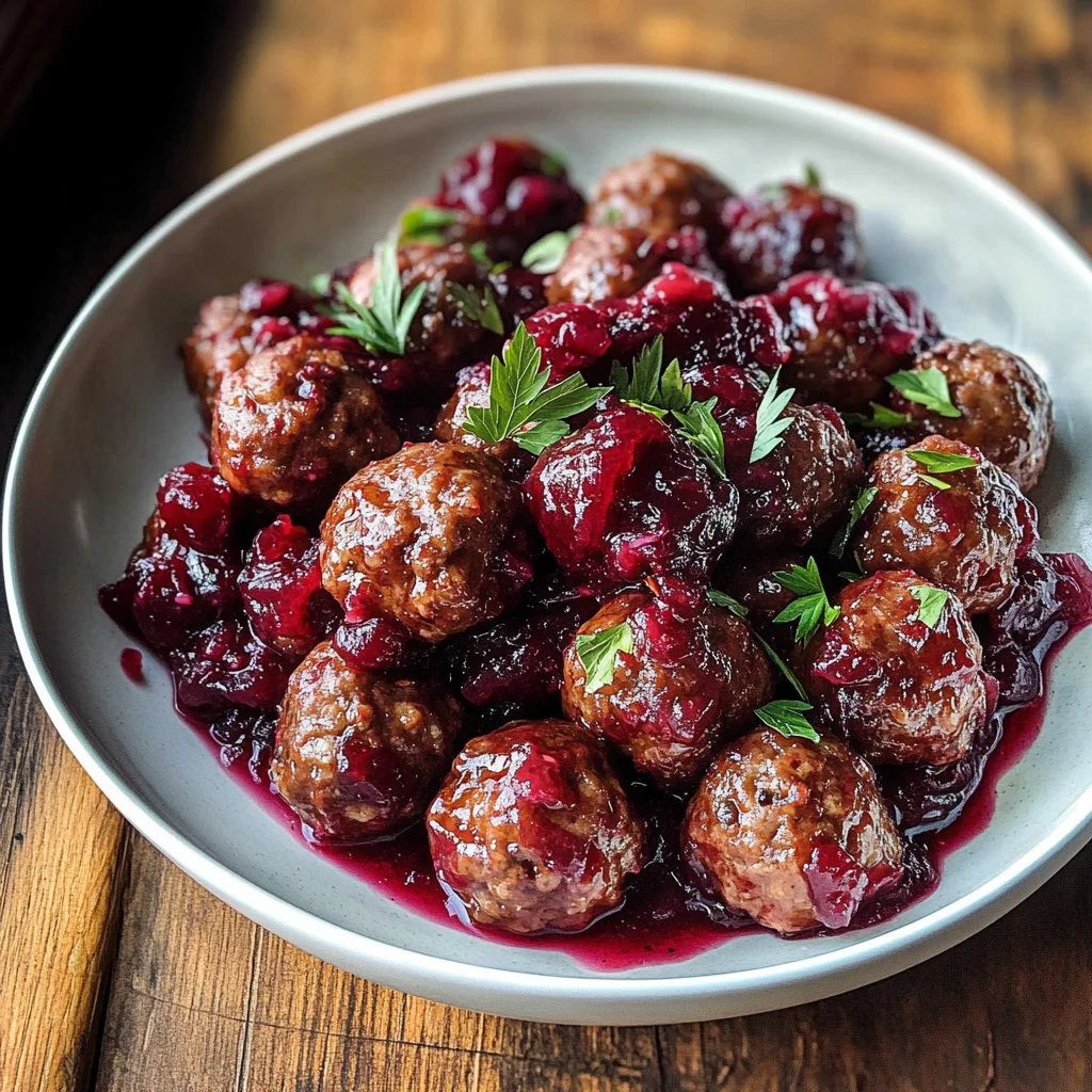 Quick Cranberry Meatballs (Christmas Recipe)