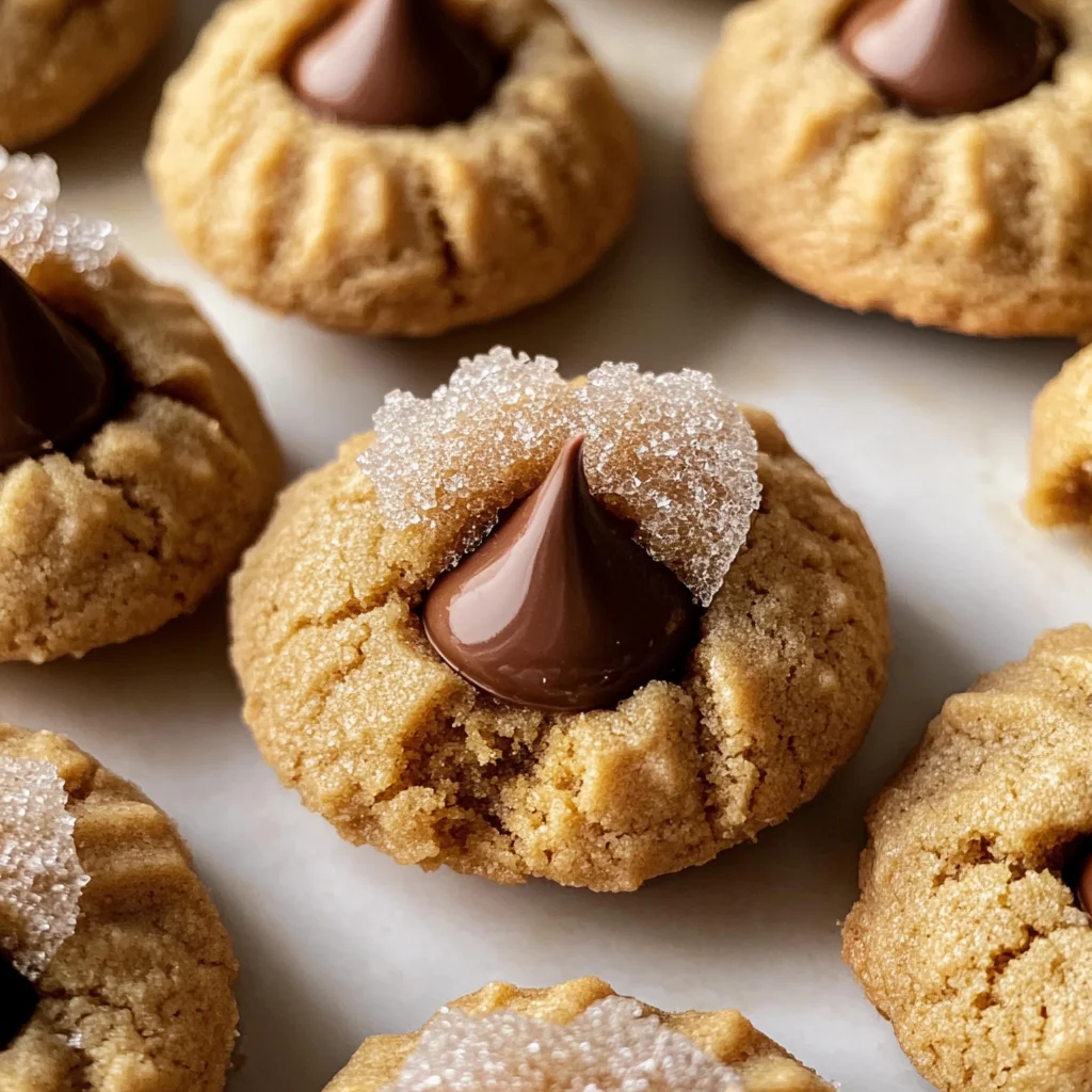 Soft Peanut Butter Kiss Cookies