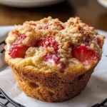Strawberry Cream Cheese Muffins with Streusel Crumb Topping