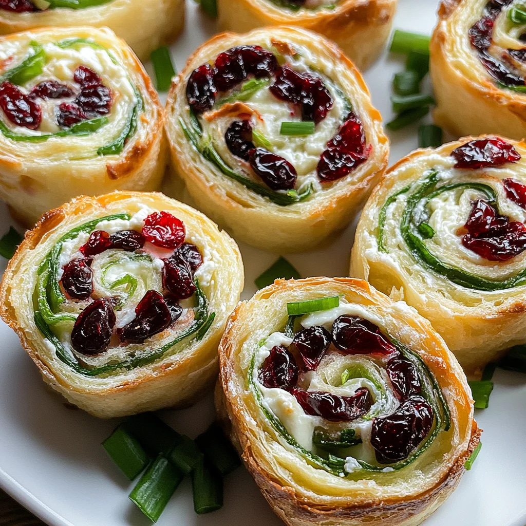 Tasty Christmas Cranberry Pinwheels