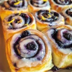 Blueberry Lemon Sourdough Sweet Rolls