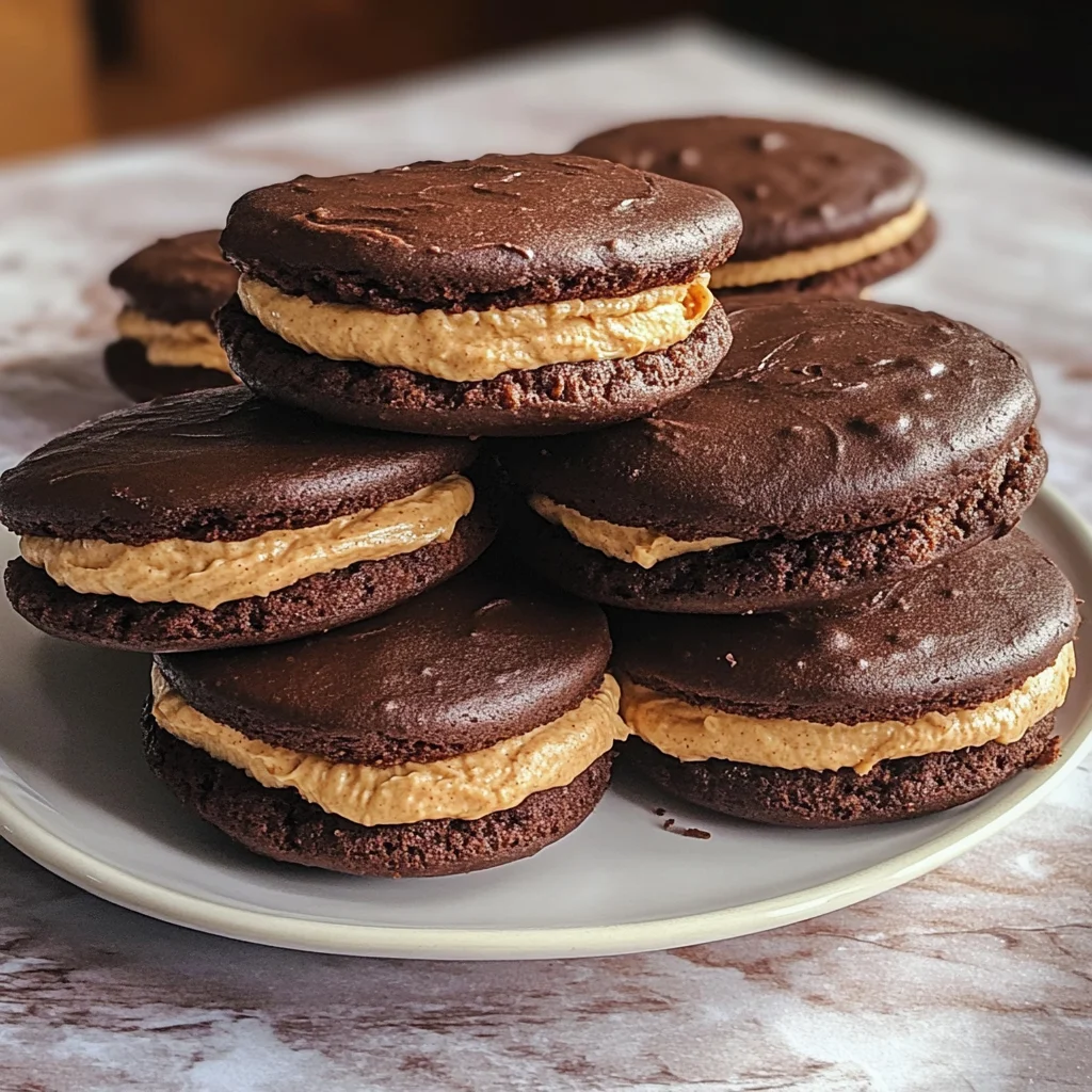 Chocolate Peanut Butter Whoopie Pies