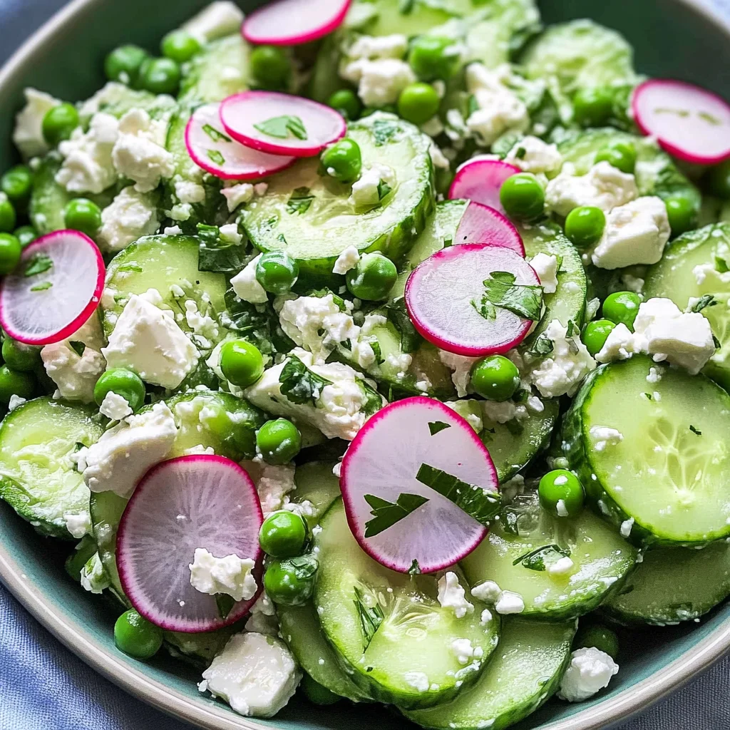 Creamy Cucumber Pea Salad