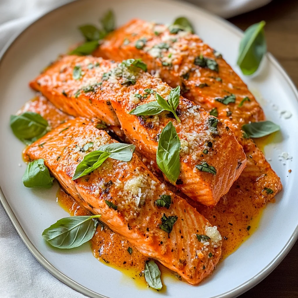Creamy Roasted Red Pepper Salmon Recipe - Delicious & Easy