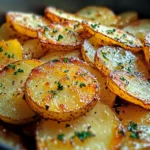 Crispy Sliced Potatoes - Easy Oven Baked Recipe