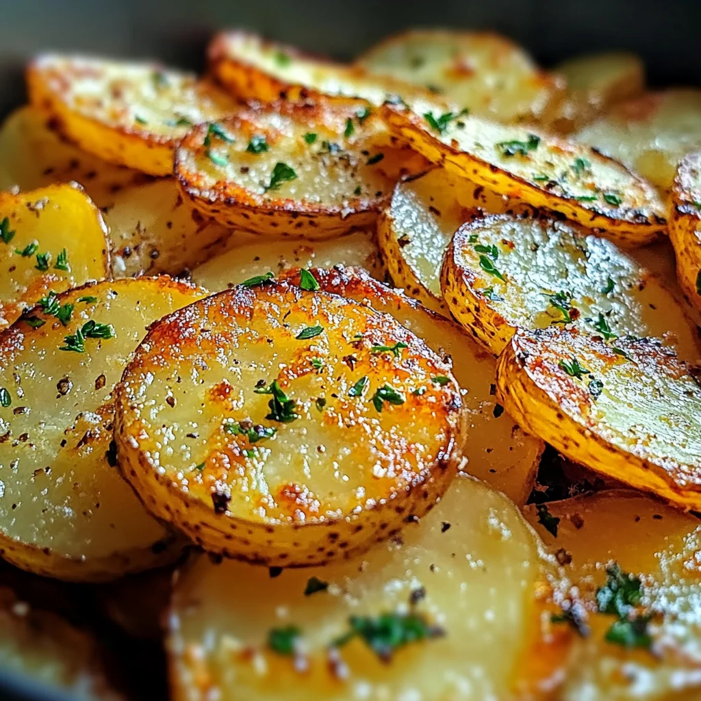 Crispy Sliced Potatoes - Easy Oven Baked Recipe