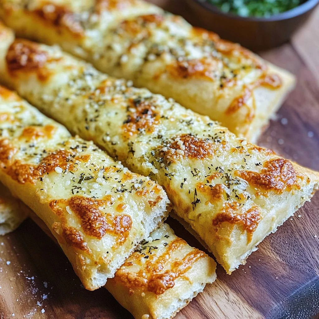Crispy Sourdough Cheesy Breadsticks