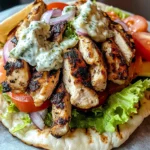 Greek Chicken Gyros with Lemon-Herb Marinade and Tzatziki
