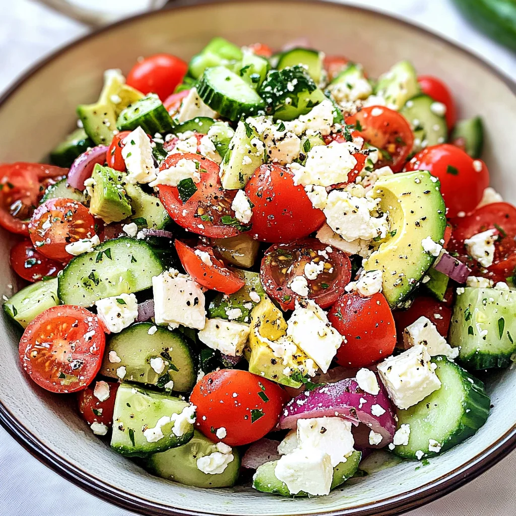 Greek Salad with Avocado