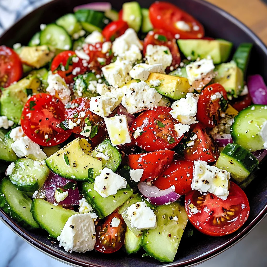 Greek Salad with Avocado