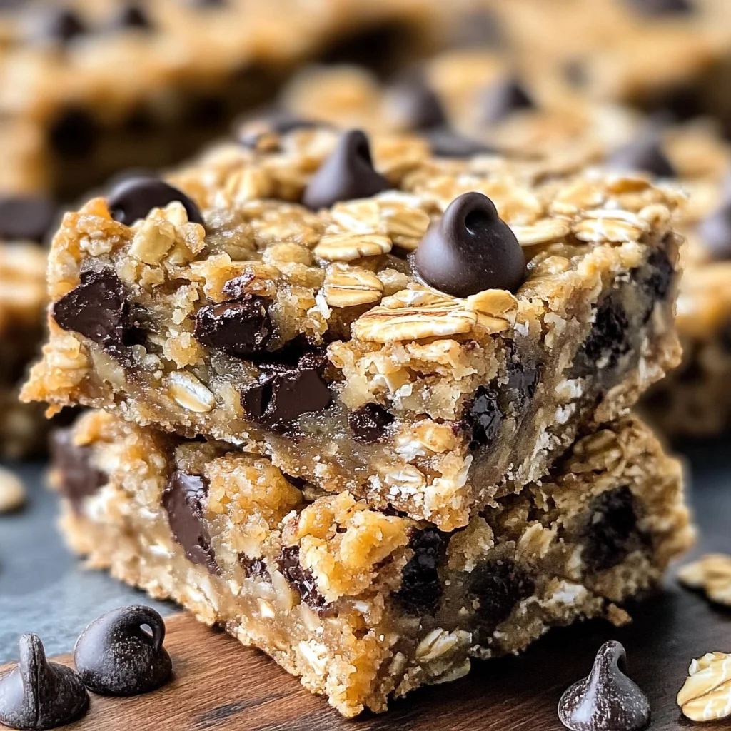 Healthy Chocolate Chip Oatmeal Bars Recipe