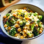 Lemon Couscous with Roasted Broccoli and Chickpeas