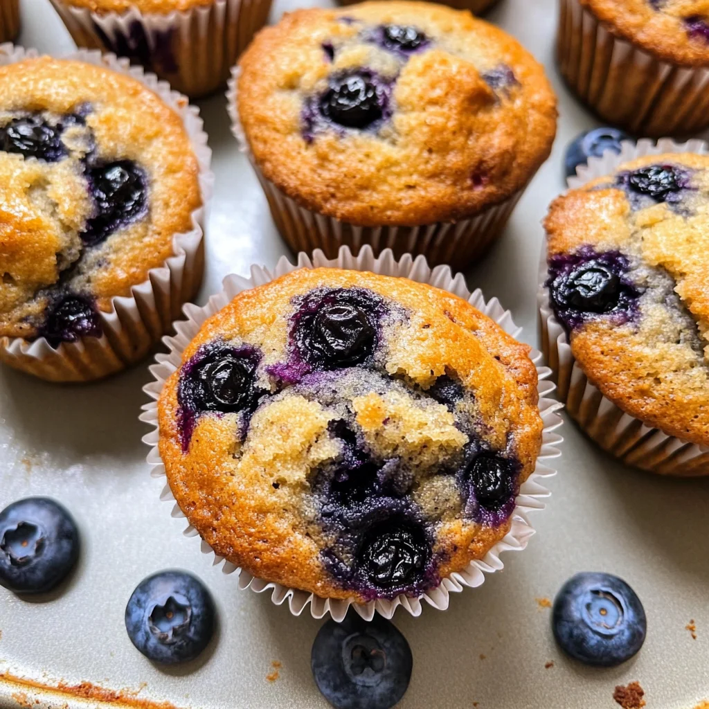 Low-Sugar Blueberry Protein Muffins with Sourdough Discard