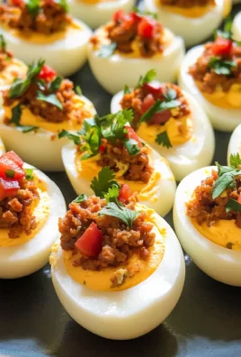 Mexican Deviled Eggs with Chorizo