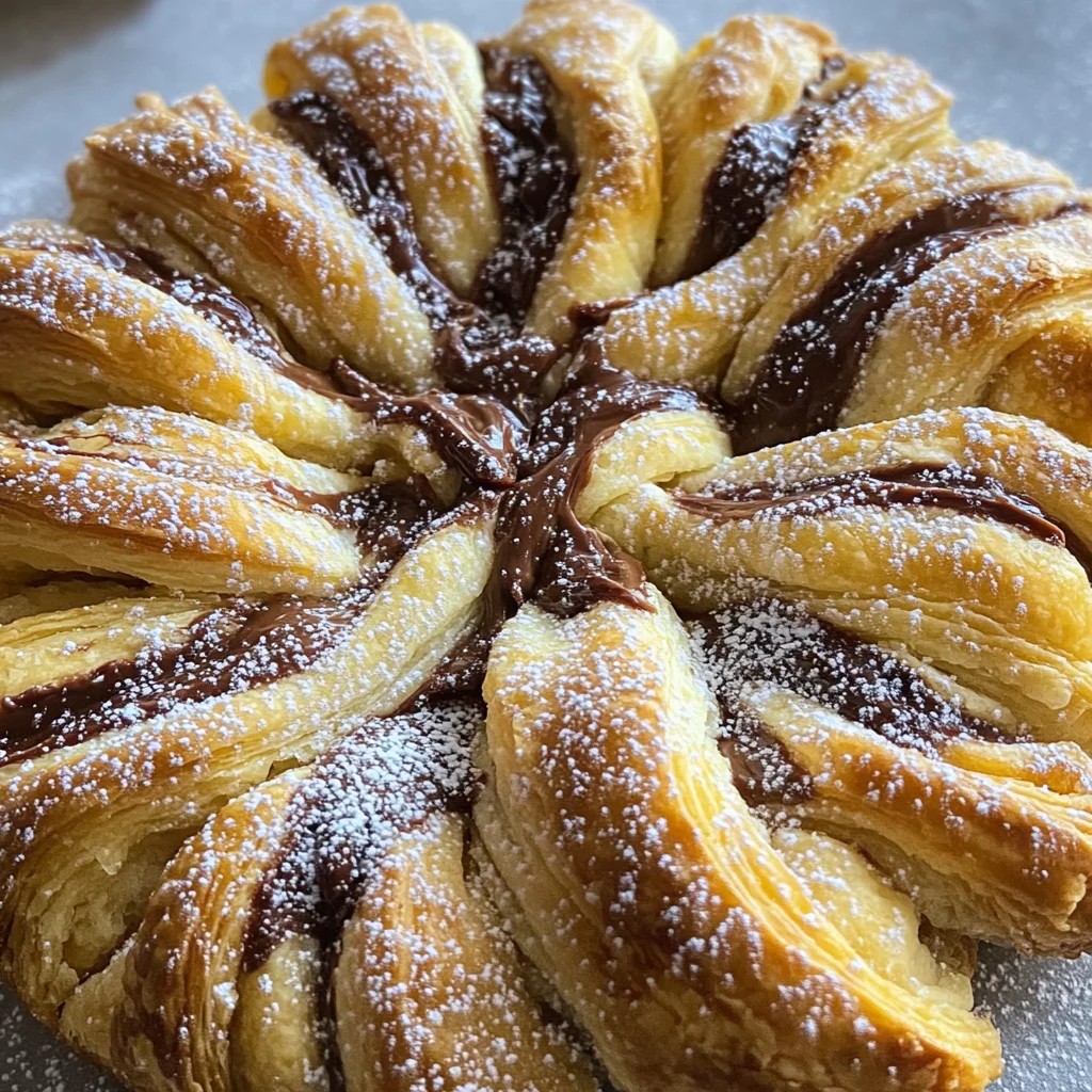 Nutella Puff Pastry Snowflake Recipe