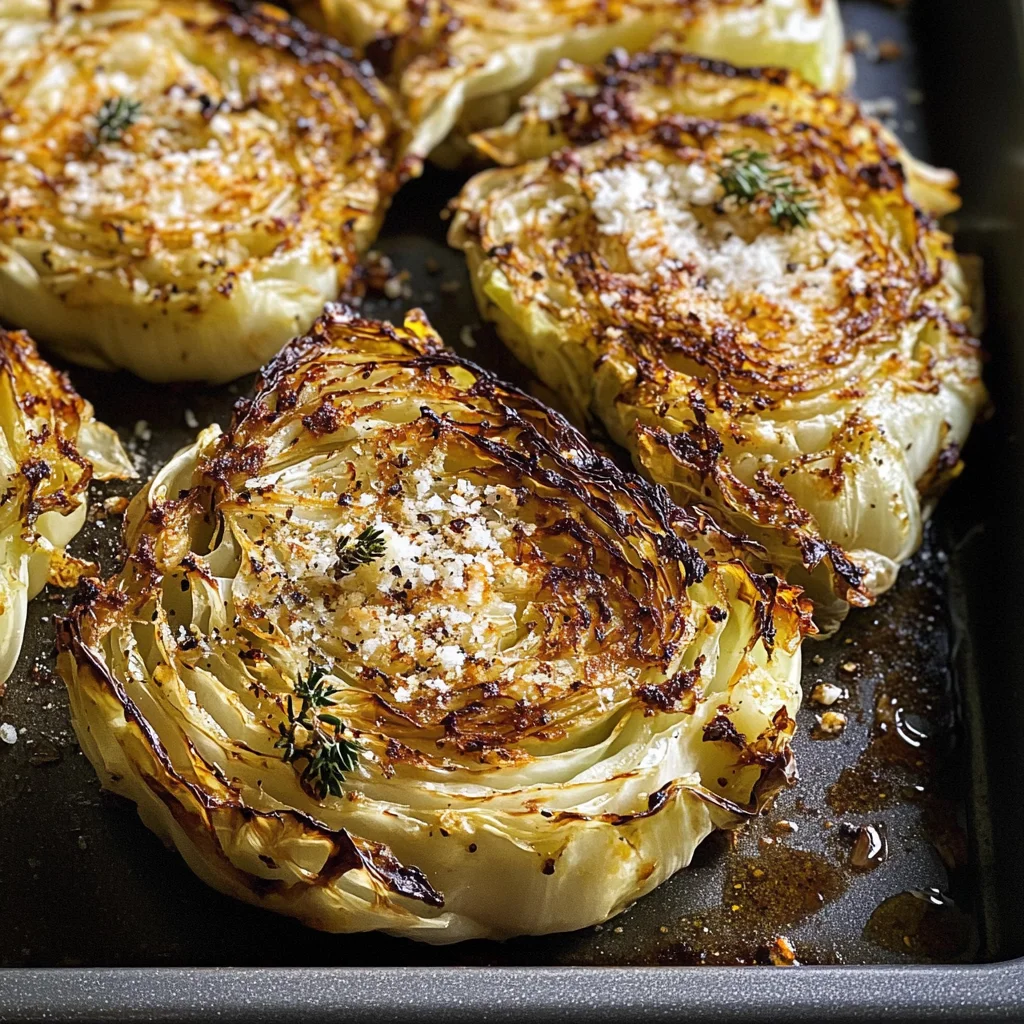 Oven Roasted Garlic Cabbage Steaks