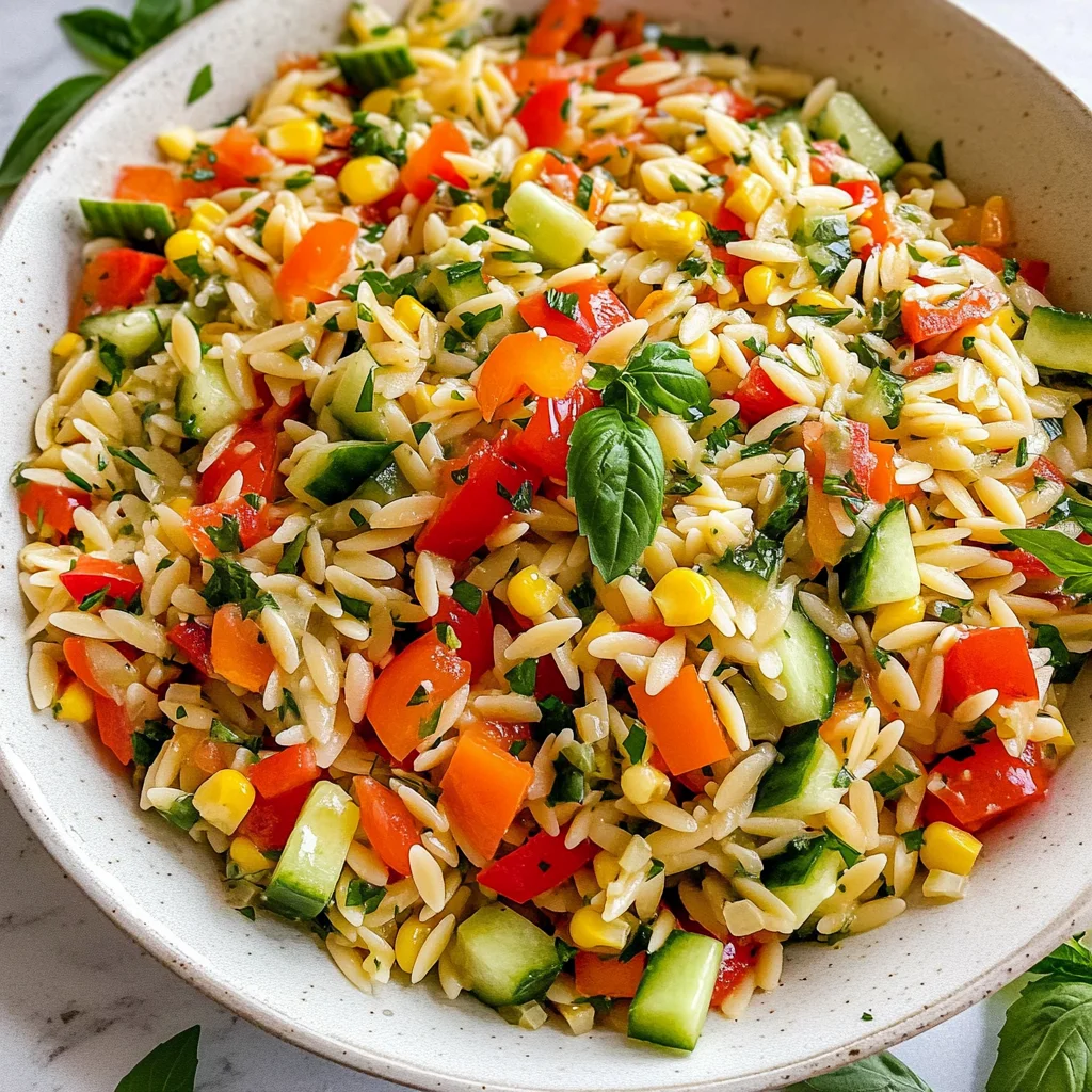 Rainbow Orzo Salad