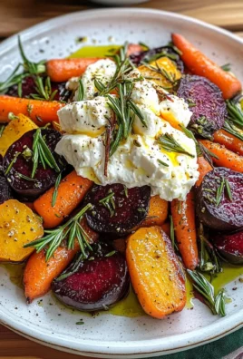 Roasted Beets and Carrots Salad with Burrata