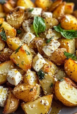 Roasted Potatoes with Baked Feta and Garlic