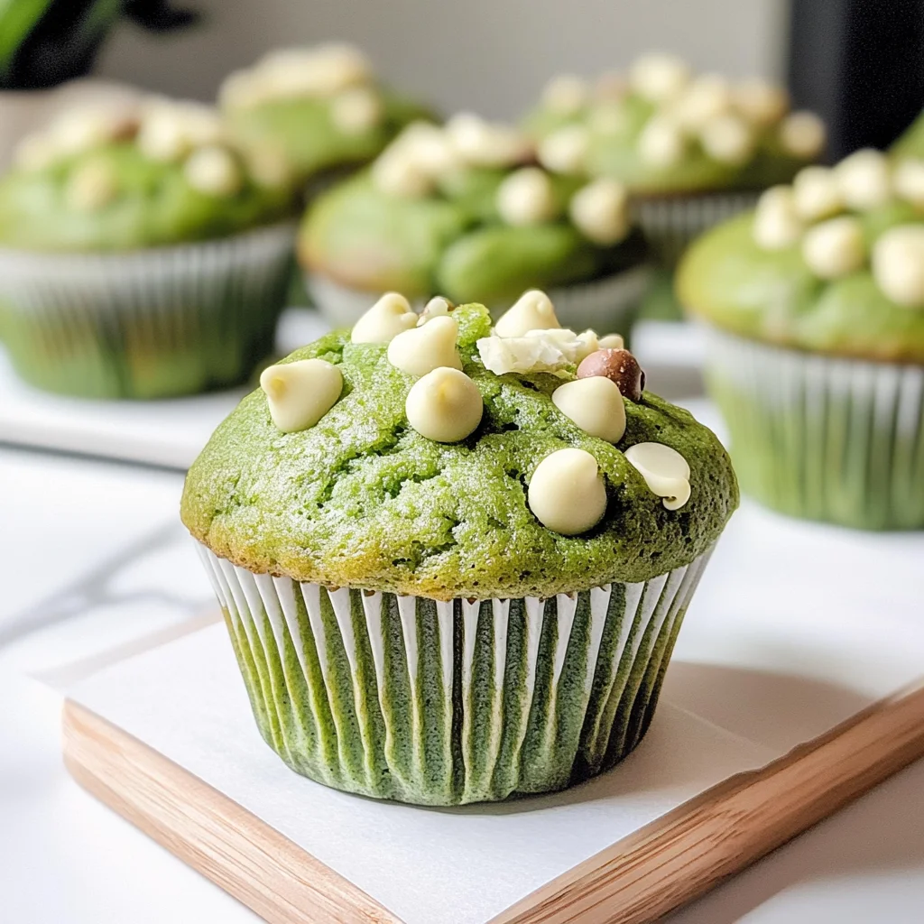 White Chocolate Matcha Muffins