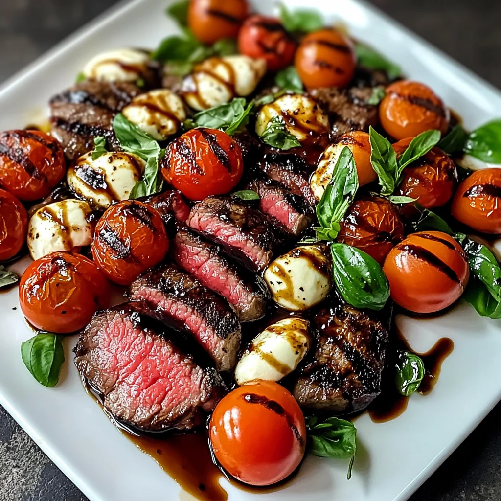 Balsamic Caprese Grilled Flank Steak
