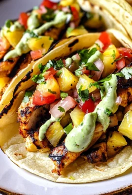 Chili Lime Chicken Tacos with Grilled Pineapple Salsa