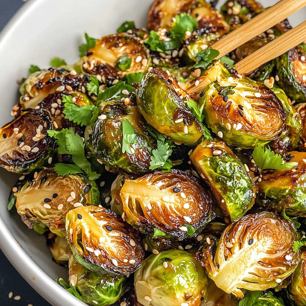 Crispy Asian BBQ Brussels Sprouts