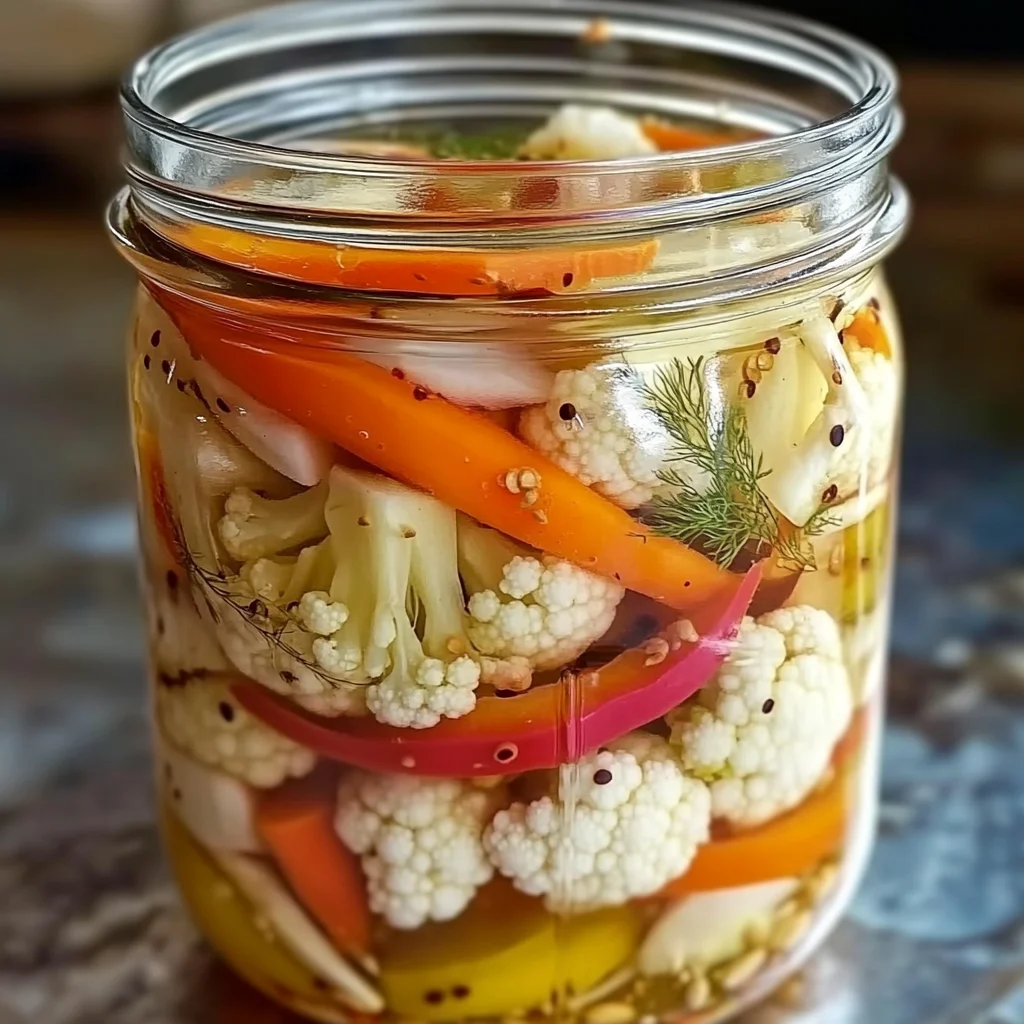 Easy Refrigerator Pickled Vegetables Recipe - Quick & Tangy!