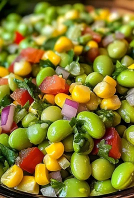 Edamame Salad with Cilantro Lime Dressing